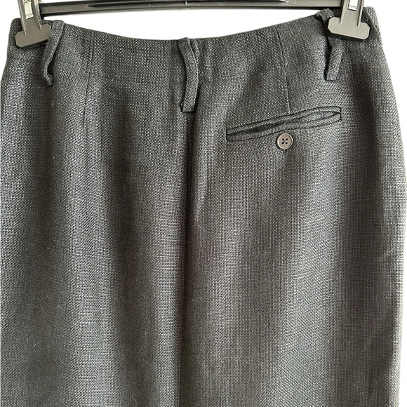 Ralph Lauren Collection Purple Label Black Linen Midi Pencil Skirt Size 6 - Picture 7 of 15